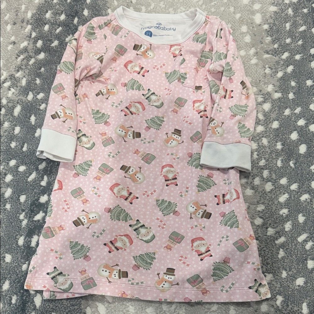 Magnolia Baby Pink Pima cotton Santa Nightgown